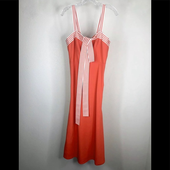 Lela Rose Fluid Crêpe Tie Front Dress Size 6 - Picture 2 of 9